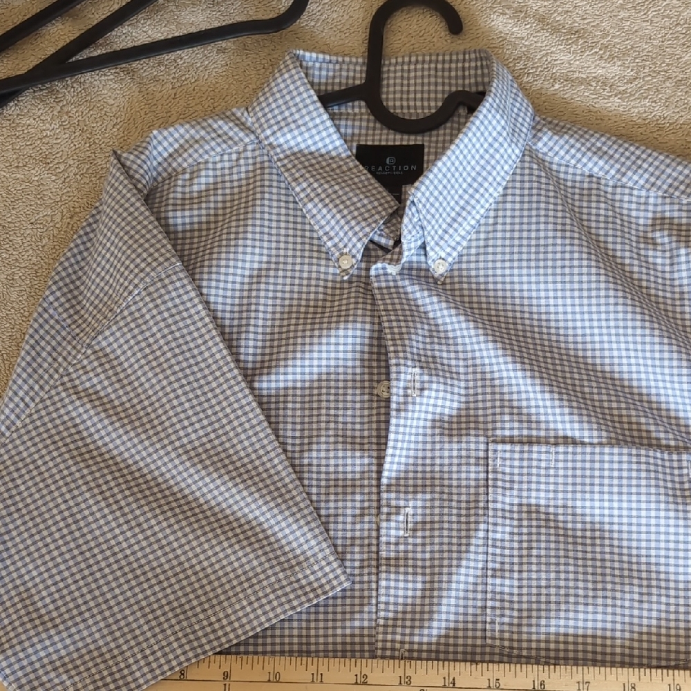 Reaction Blue and White Gingham Casual Shirt